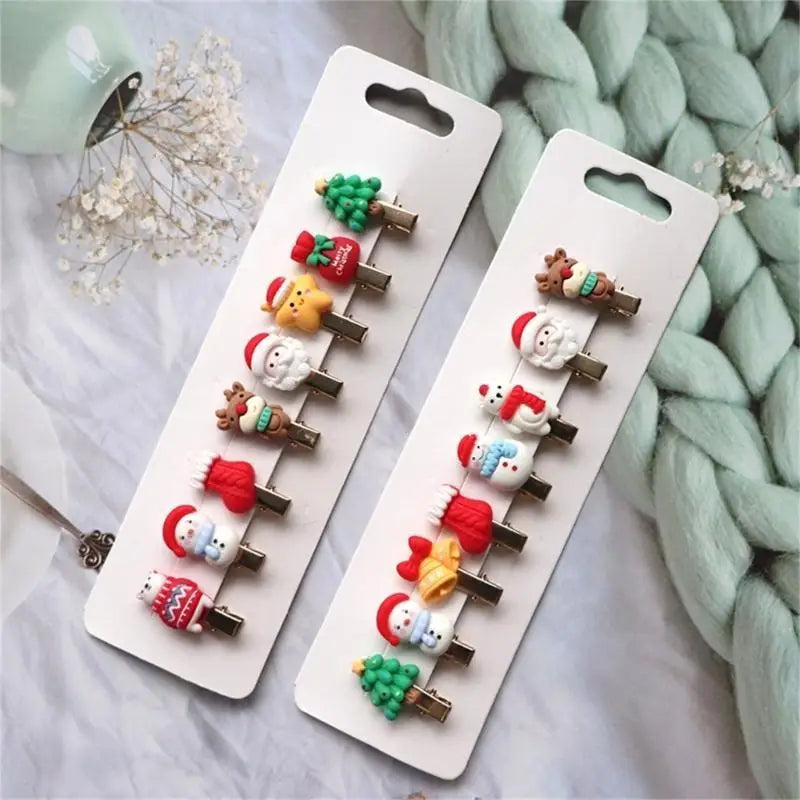 Christmas Hair Clips for Girls – Holiday Barrette Set 8–10pc