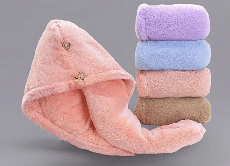 Quick-Dry Microfiber Hair Towel Wrap – Soft & Absorbent