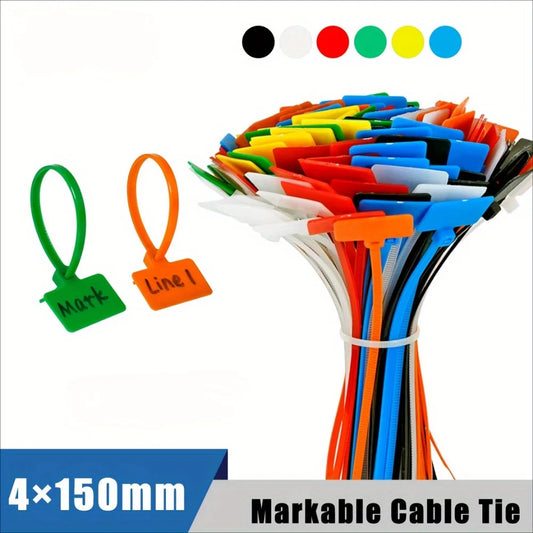 100pcs Nylon Cable Tie Tags 4×150mm Self-Locking Zip Ties Cable Tie Labels Peaceful Pleasures Health and Wellness