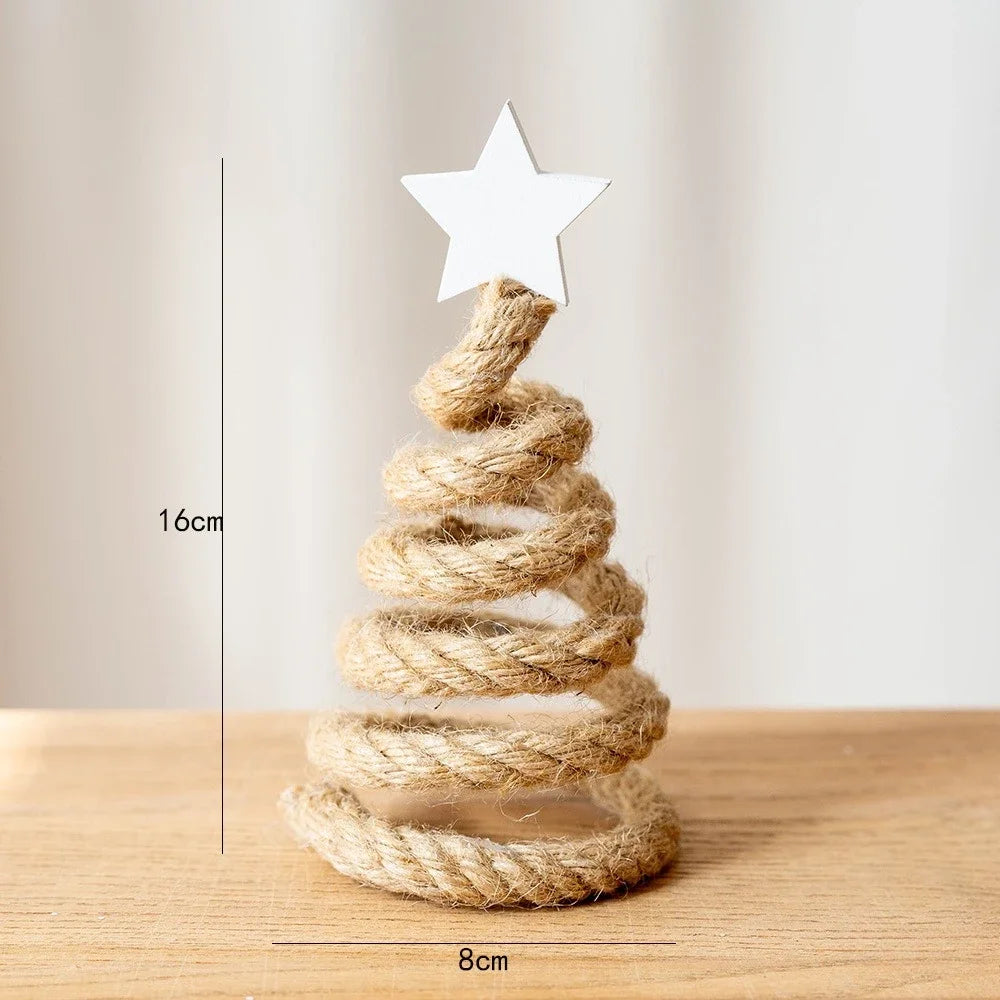 Christmas Decoration Wooden Bead Christmas Tree Creative Nordic Style Wooden Christmas Tree Desktop Ornament Decoration Ornament Peaceful Pleasures Health and Wellness A 1PC