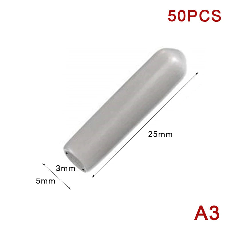 50-Pack Dishwasher Rack Tine Caps – Flexible PVC End Cap Covers