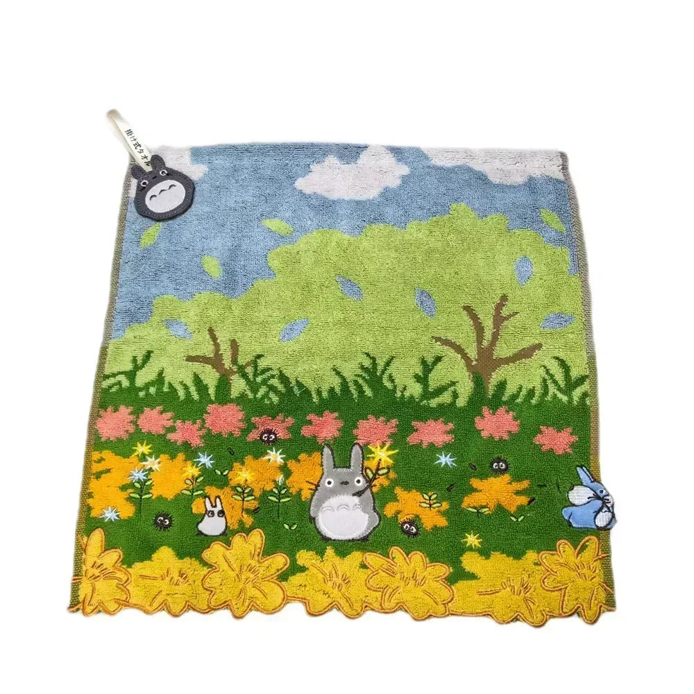100% Cotton Embroidered Cartoon Towels for Kids & Adults Embroidered Cotton Towel Peaceful Pleasures Health and Wellness Hand Towel 35x35cm