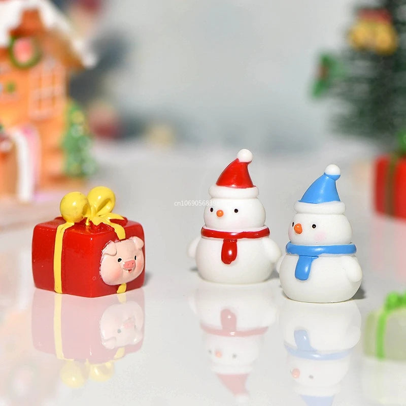 1Pcs Mini Christmas Decoration Santa Claus Snowman Moon Star Miniatures for Terrarium, Fairy Garden Figurines Home Decoration Peaceful Pleasures Health and Wellness
