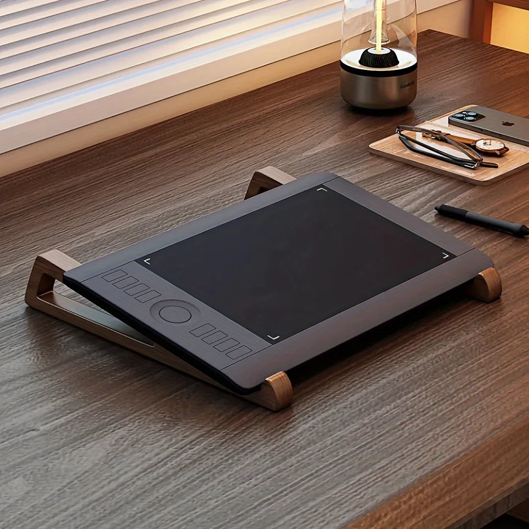 Foldable Wooden Laptop Stand – Ergonomic 12° Cooling Design