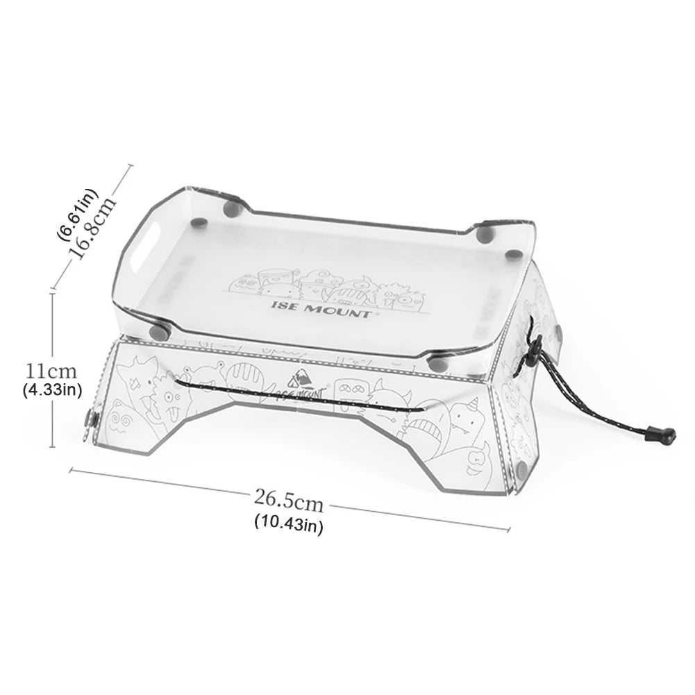 Portable Foldable Mini Camping Table Ultralight Outdoor Camping Table Tray Folding Tableware Hiking Equipment Cooking Supplies Peaceful Pleasures Health and Wellness tray table set