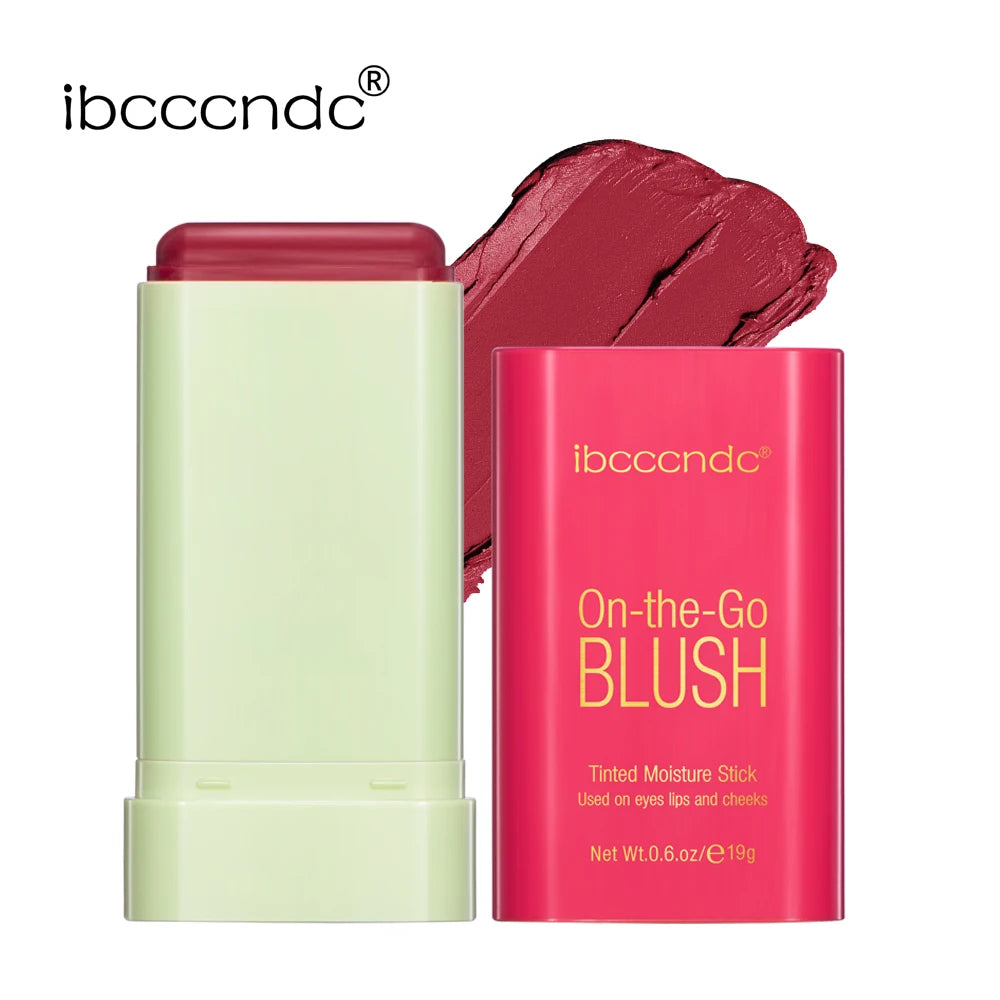 Long Lasting Non-Fading Silky Smooth Cream Blush for Cheeks1 Piece Lips Eyes Christmas Gift Smudge-Proof Multi-Use Blush Stick Peaceful Pleasures Health and Wellness