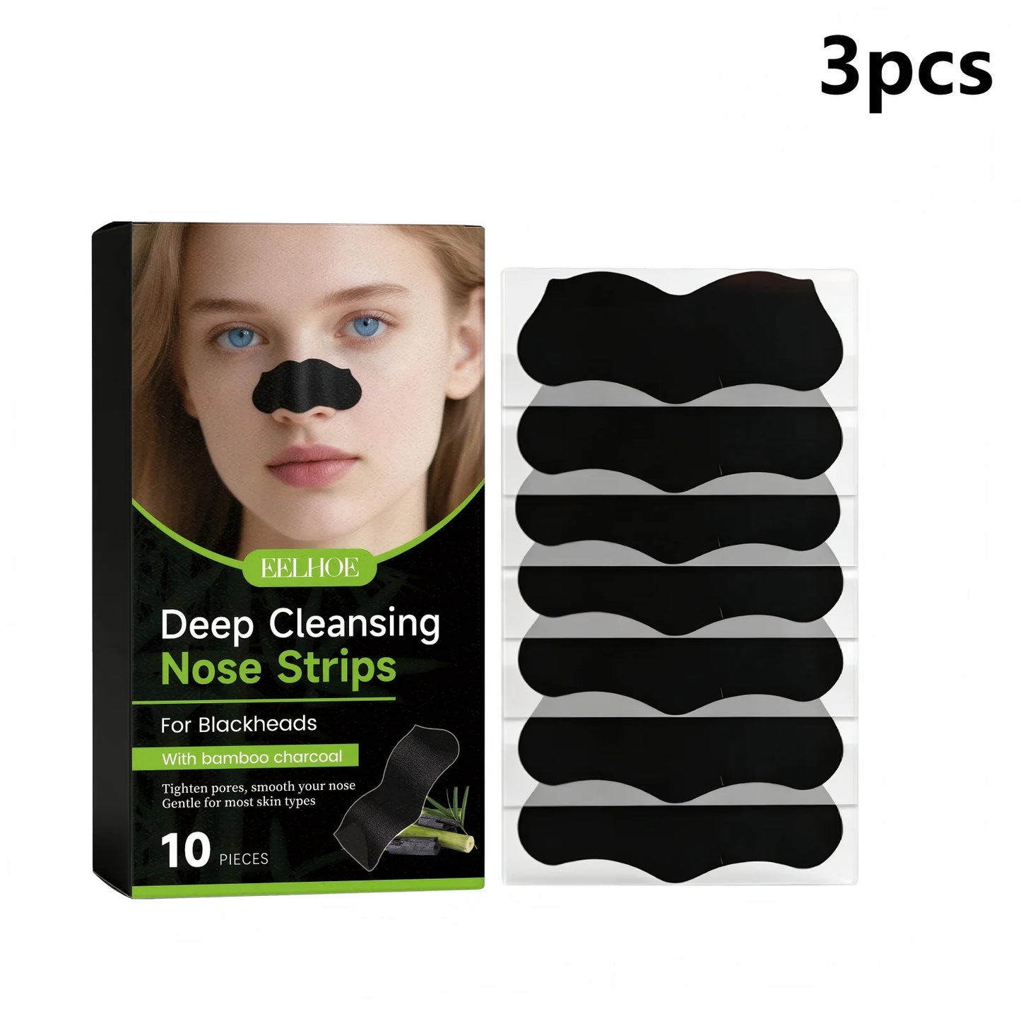 EELHOE Bamboo Charcoal Nose Strips – Blackhead & Pore Cleanser