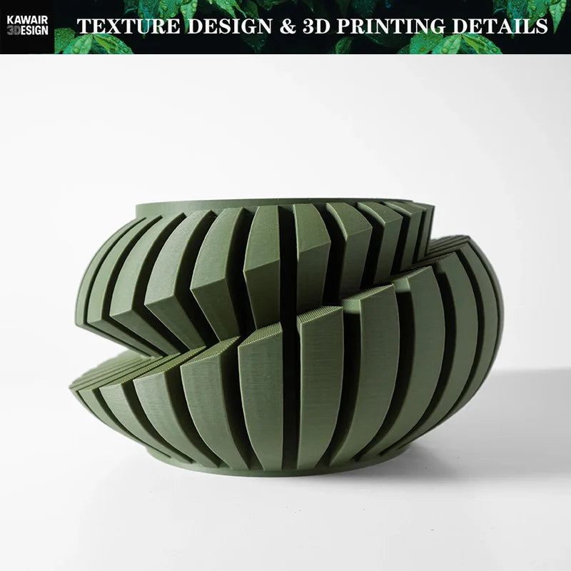 3D Printed Geometric Flower Pot | Eco-Friendly PLA Planter