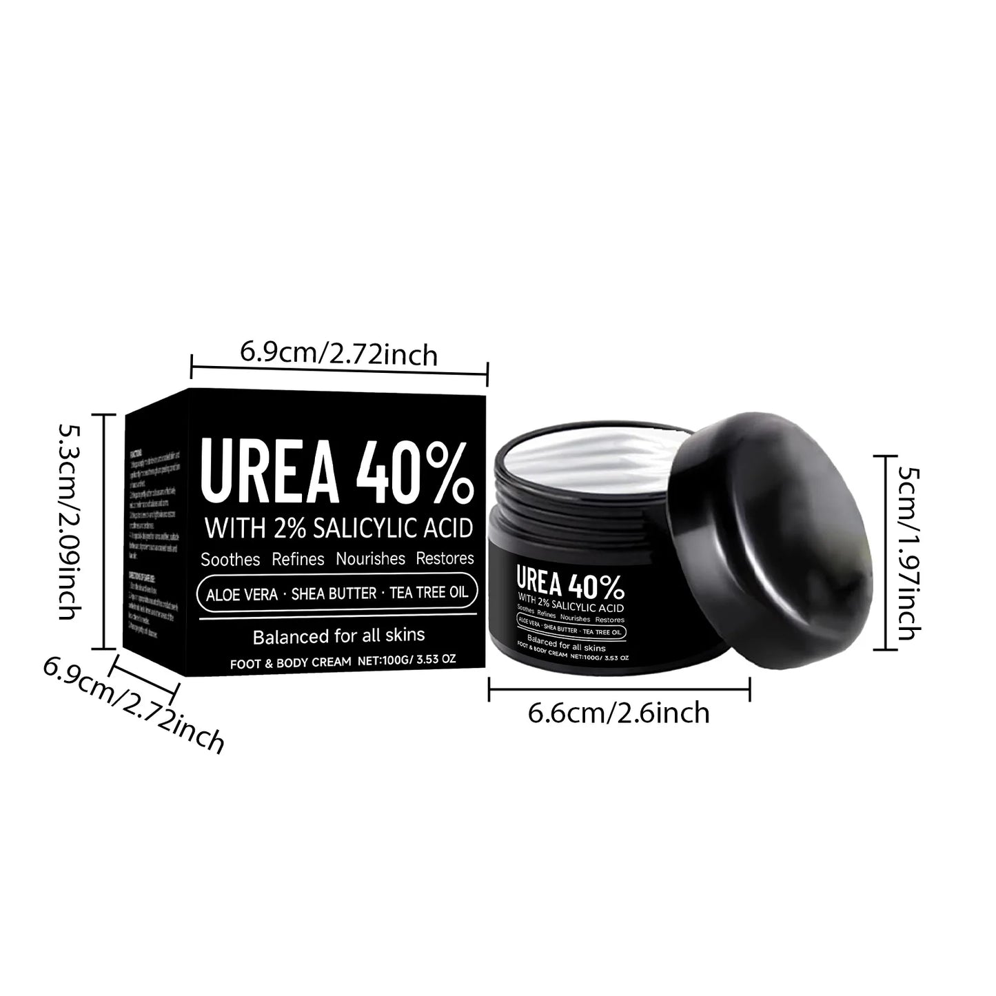 Urea 40% Foot & Hand Cream – Deep Moisturizer for Dry Skin