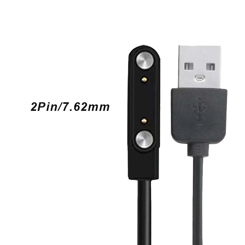 Magnetic Smart Watch Charger Cable – GT1 GT2 Y68 GS10 Universal Peaceful Pleasures Health and Wellness Black