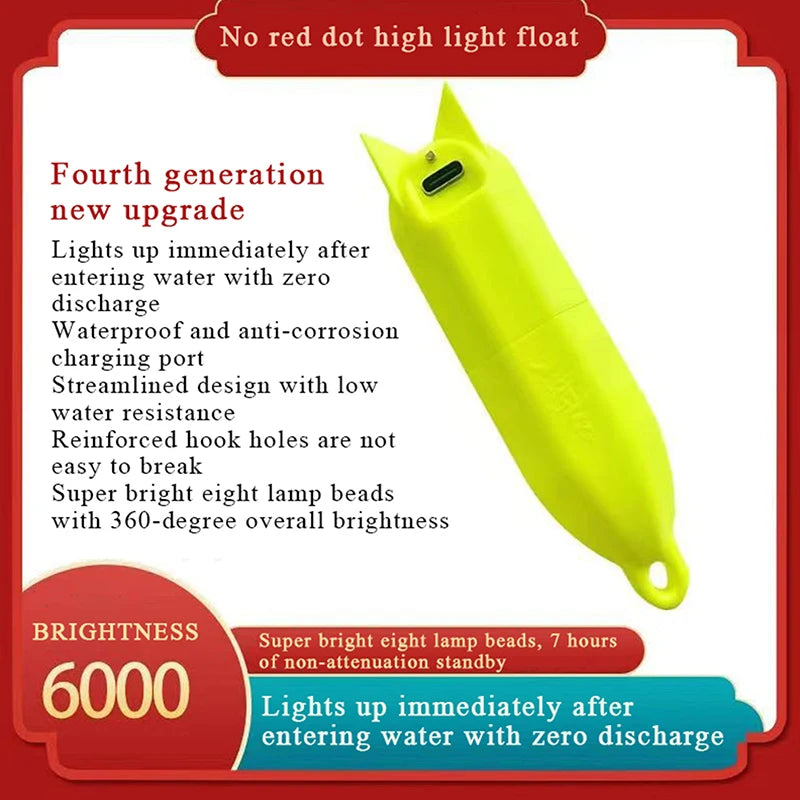 360° LED Night Fishing Float – Super Bright Glow Fish Finder