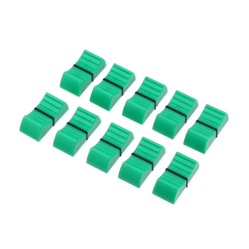 Multicolor Plastic Mixer Push Key Cap Fader Knob Cap Touch Sensitive Slider Ribbed Mixer Desk Switch Knob Cap Length 24.5MM Peaceful Pleasures Health and Wellness Green Other