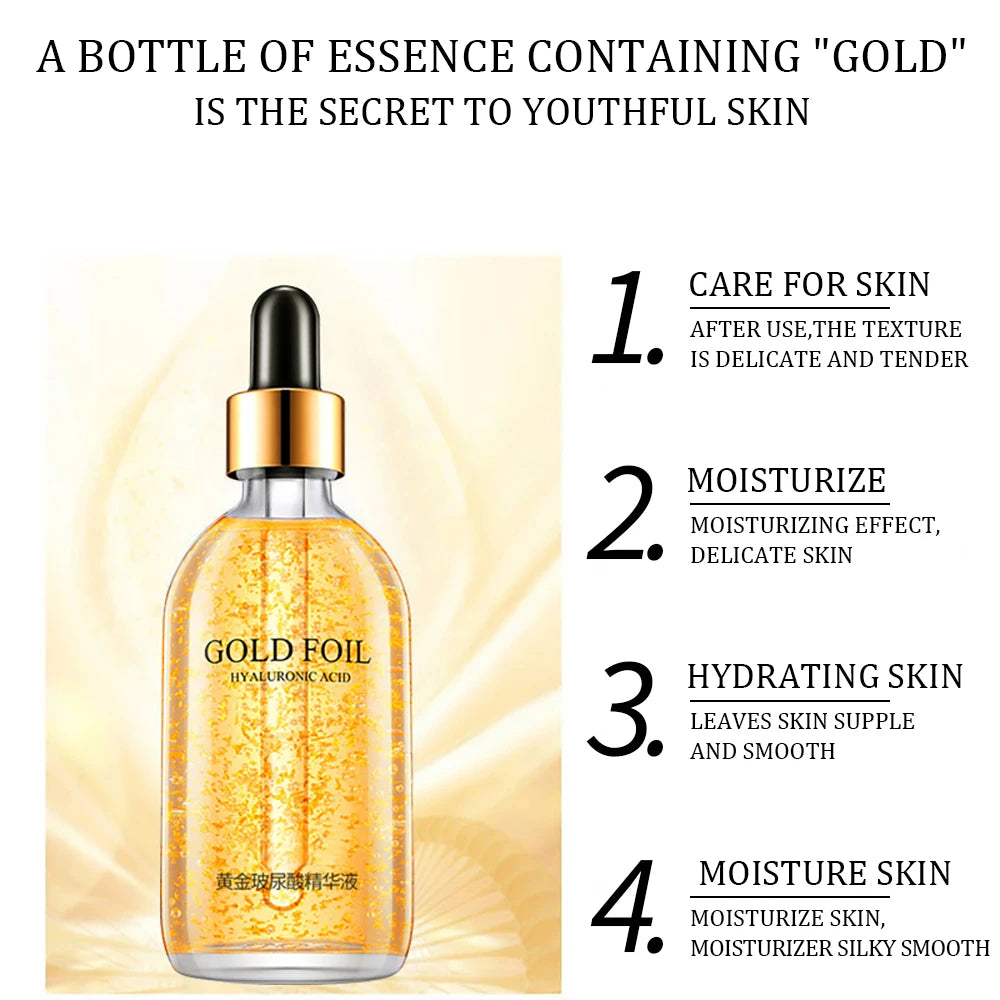 24K Gold Hyaluronic Acid Face Serum Anti-Aging 100ml