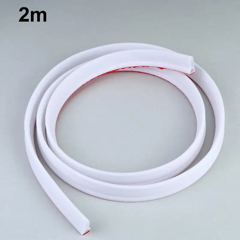 New 1pcs 1/2M Bathroom Shower Water Stopper Dam Barrier Seal Strip PVC Self-adhesive Practical Accessories Peaceful Pleasures Health and Wellness B