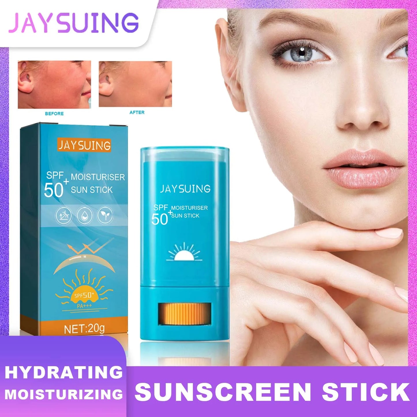 Jaysuing SPF 50+ Sunscreen Stick – UV Protection & Moisturizing