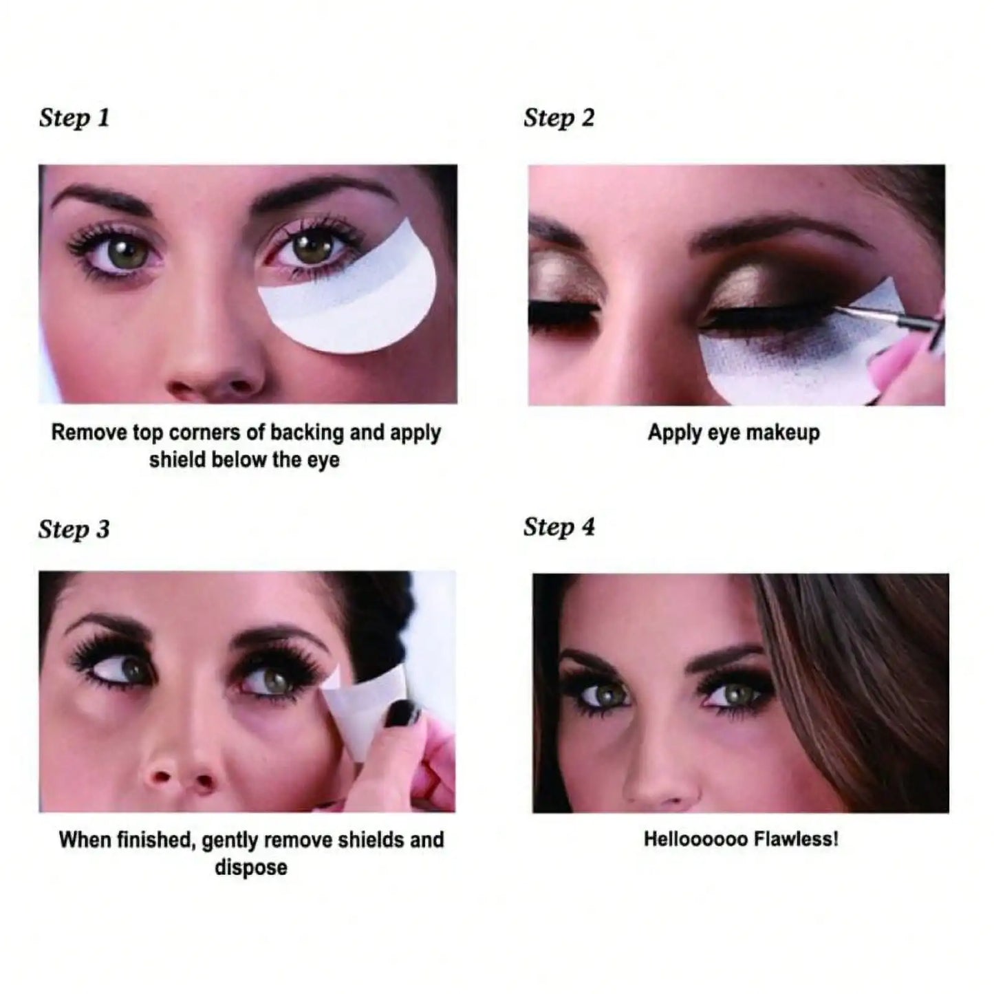 50-Pack Eye Shadow Shields & Stencils – No Fallout Makeup