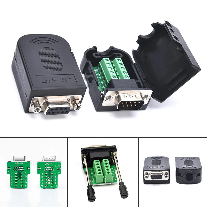 New DB9 Connector RS232 Male Female 9 Pin RS485 Breakout Terminals COM Connectors Peaceful Pleasures Health and Wellness