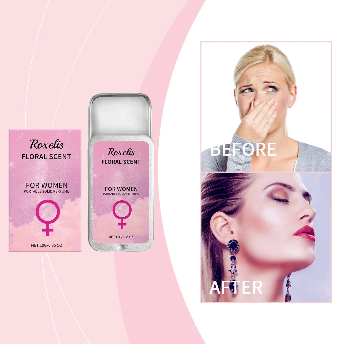 Roxelis Solid Perfume for Women | Floral Travel Pocket Balm