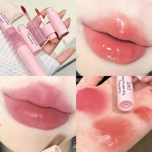 CACE Double-Ended Matte Velvet Lip Glaze & Tint Lipstick Lip Glaze Tint Oasis Select 02