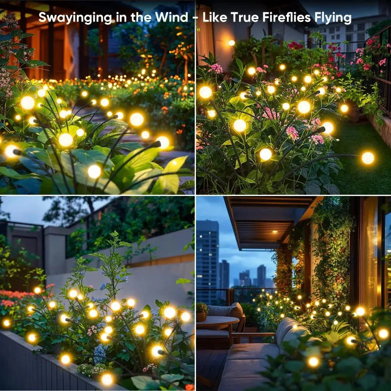 Solar Firefly String Lights – Outdoor Garden Lawn Stake Decor