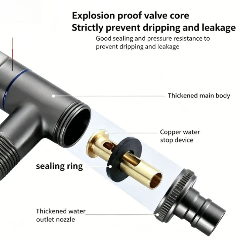 DN15/DN20 Brass Angle Stop Valve – Quick-Release Wall Mounted