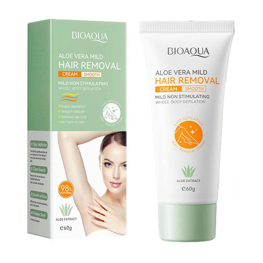 Aloe Vera Hair Removal Cream 60g – Gentle Depilatory for Body, Legs, Underarms & Bikini Peaceful Pleasures Health and Wellness
