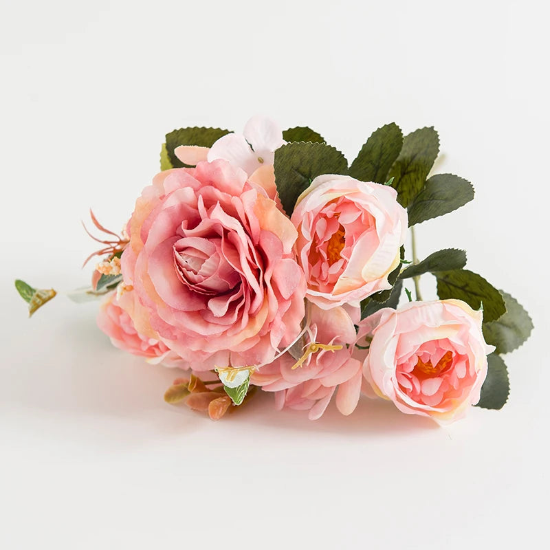 Artificial Silk Rose & Peony Bouquet | Wedding & Home Decor