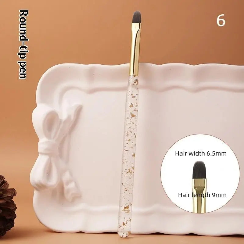 1Pcs Nail Brush Set Detail Work Pens Stylish Acrylic Handles Gel Nail Art Fine Line Painting Professional Home Use Manicure Tool Peaceful Pleasures Health and Wellness 6