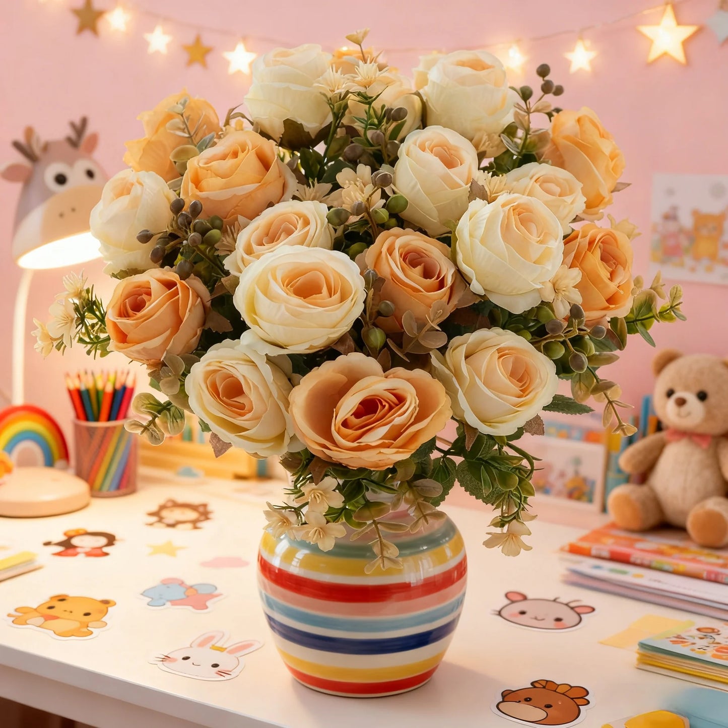 Artificial Silk Rose Bouquet – Wedding & Home Decor