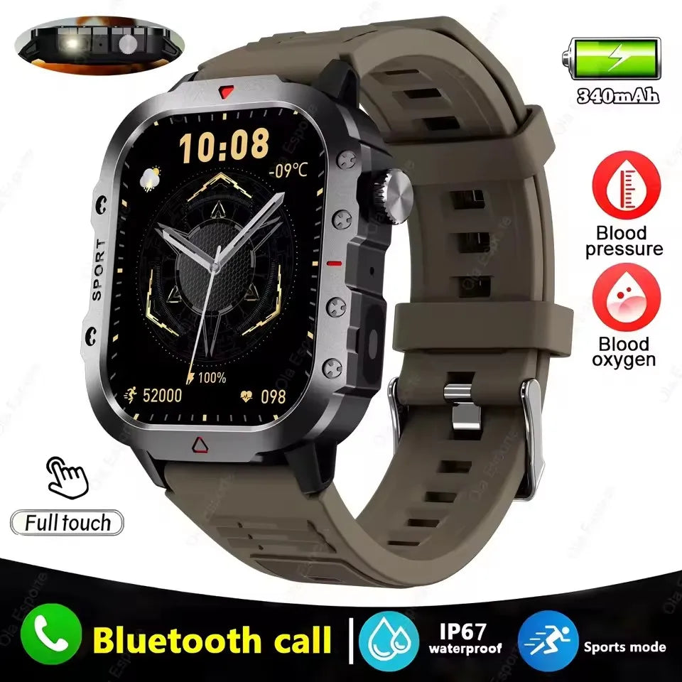 2025 New Smartwatch For Women GPS Smart Watch Men 1.71 Inch HD Display GPS & Make/Receive Phone Calls 400mAh Battery Braceletes Peaceful Pleasures Health and Wellness H11-Brownish