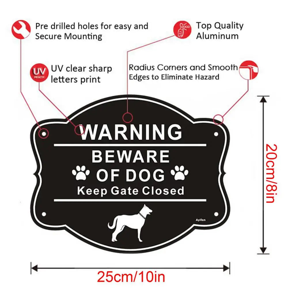 Beware Of Dog Signs For Fence 10 X 8 Inch Weatherproof Garden Decorations Home Dog Signs For Property Premises Halloween Grass Peaceful Pleasures Health and Wellness Black China Mainland
