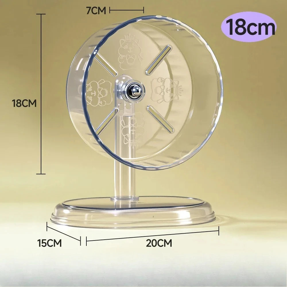 Silent Transparent Hamster Running Wheel | Small Pet Accessory