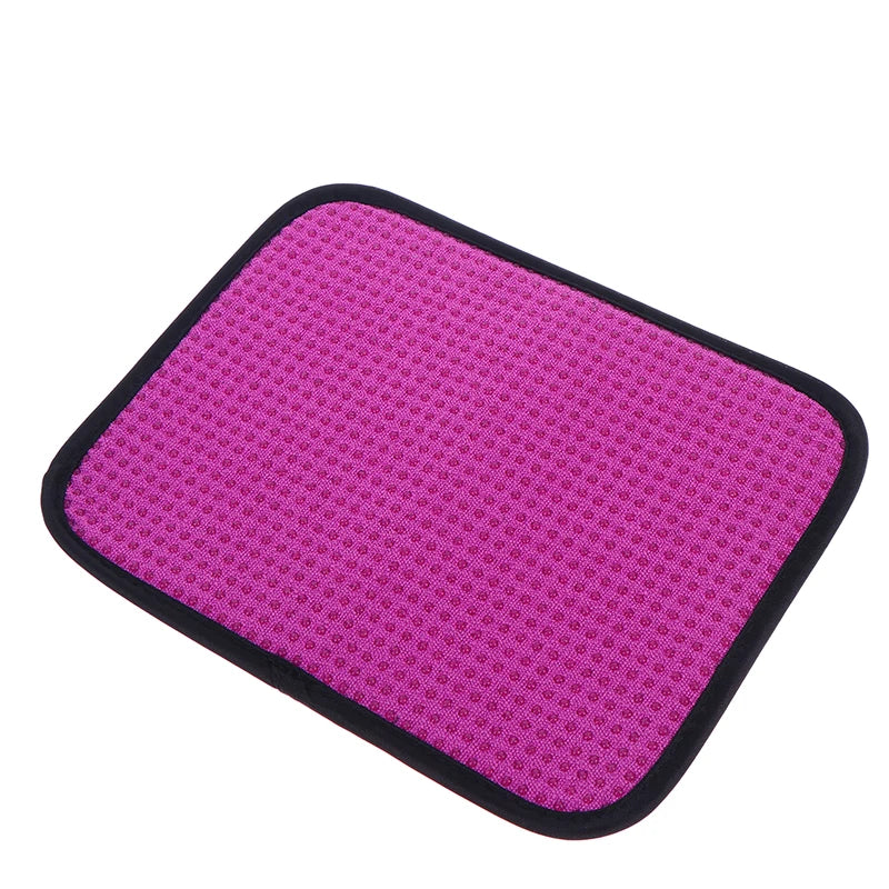 Reusable 25x20CM Bowling Ball Towel Polyester Nonslip Cleaning Pad Dust Remover for Indoor Games Peaceful Pleasures Health and Wellness Purple
