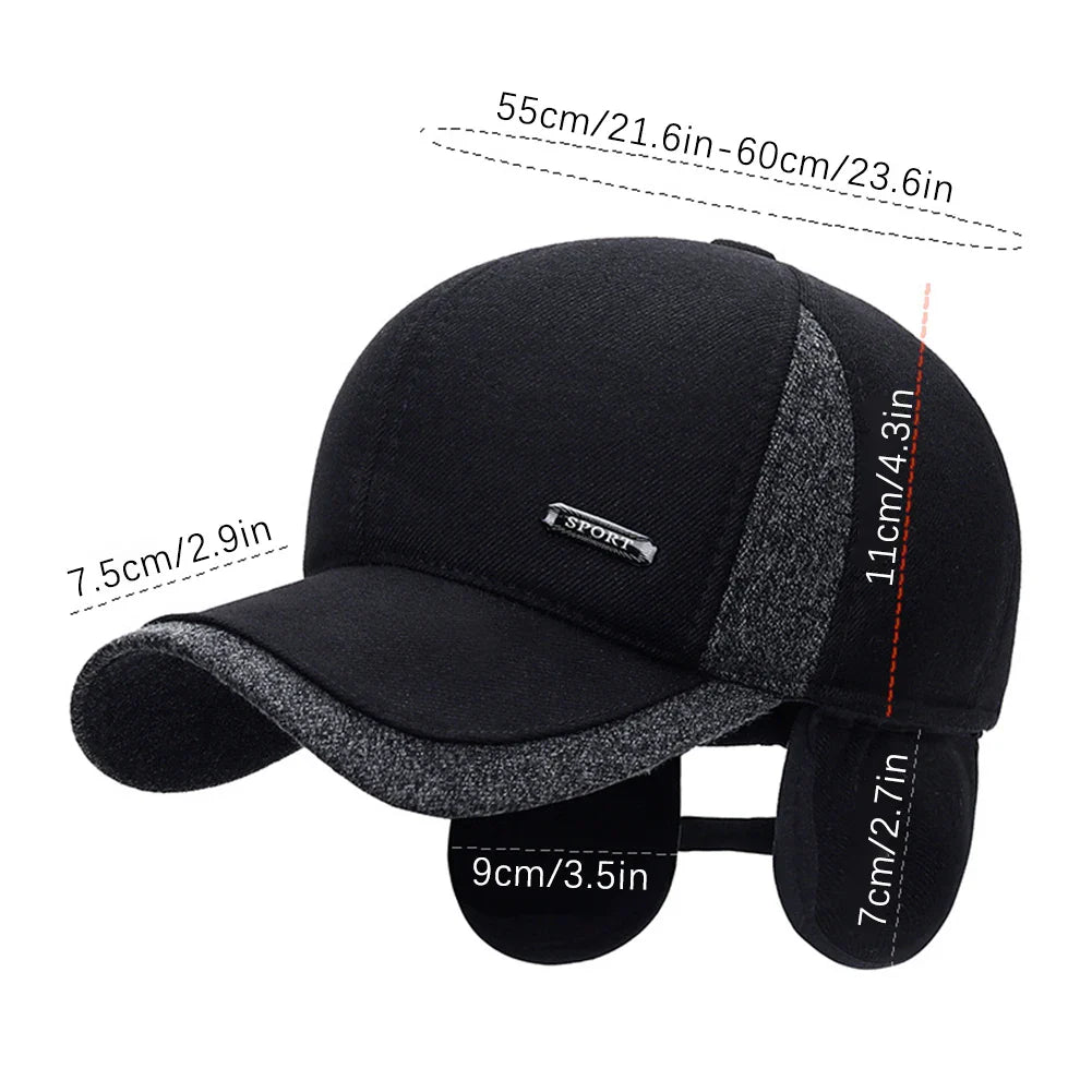Winter Thermal Earflap Hat – Plush Windproof Cap | Swokii