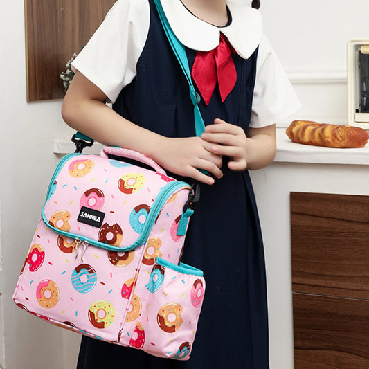 Insulated Thermal Cooler Lunch Bag Waterproof Preservation Snacks Storage Bag with Handle Student Sack Food Handbags Peaceful Pleasures Health and Wellness
