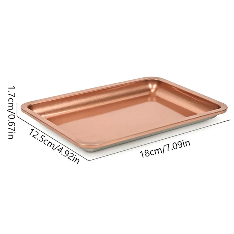 Stainless Steel Cosmetic Storage Tray Jewelry Tray Plate Doctor Surgical Tray Desktop Storage Tool Metal Fack Nail Art Tray Peaceful Pleasures Health and Wellness