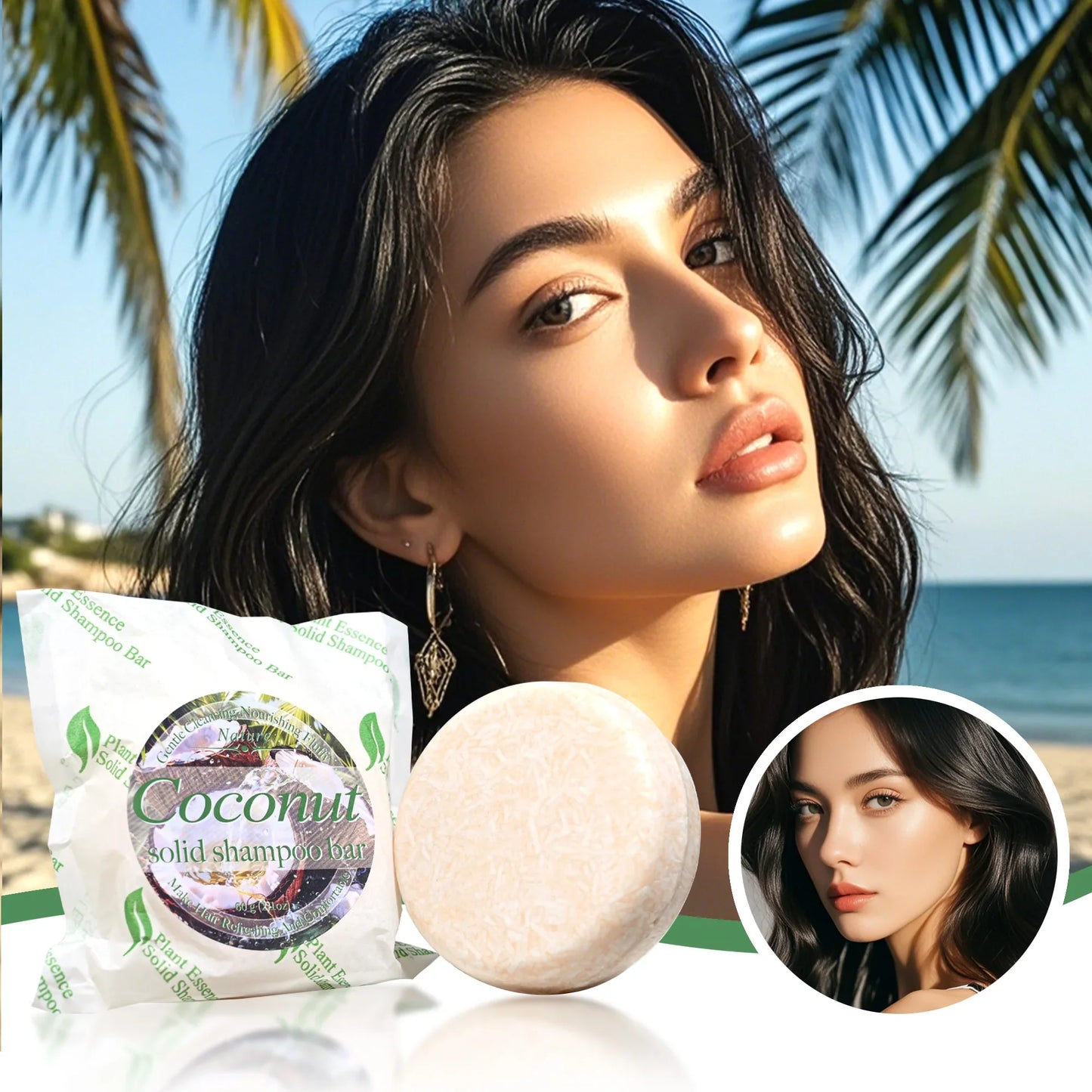 Coconut & Olive Oil Solid Shampoo Bar – Nourishing & Moisturizing