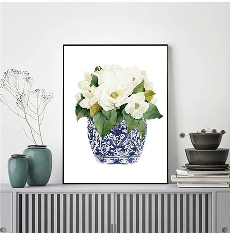 Elegant Flower Canvas Wall Art Print | Unframed Home Decor