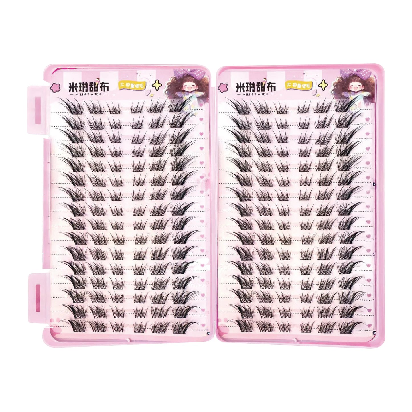32 Rows Korean Style Fluffy Fairy Manga False Eyelashes Cluster Large Capacity Anime Cosplay Lashes Extension Perfect Eye Makeup Peaceful Pleasures Health and Wellness style 4
