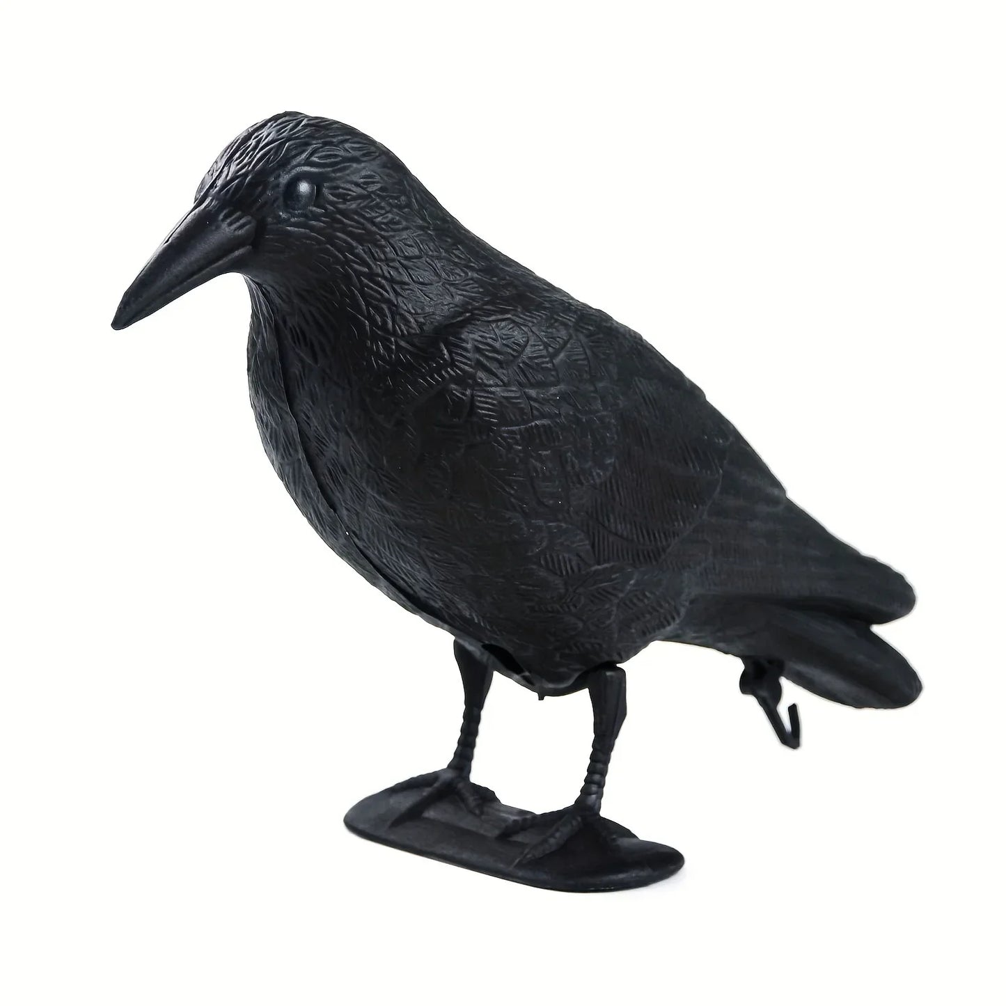 Realistic Crow Decoy Bird Scarer | Pigeon Pest Deterrent