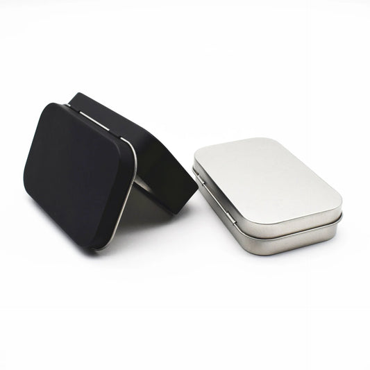 Mini Hinged Tin Box – Small Rectangular Metal Storage Container Metal Storage Tin Oasis Select
