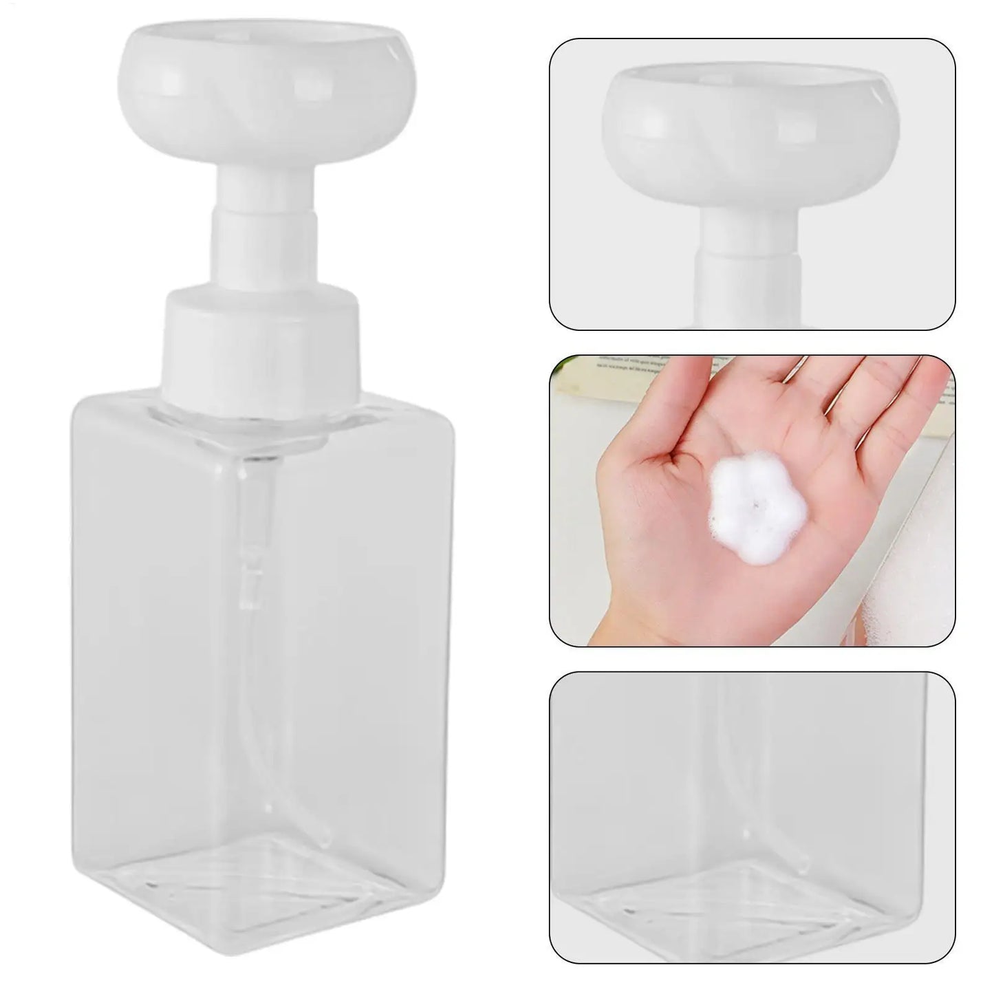 250/450ml Flower Soap Dispenser Bottle Empty Foaming Pump Container Decorative Refillable Bottle for DIY, Kitchen Bathroom Peaceful Pleasures Health and Wellness