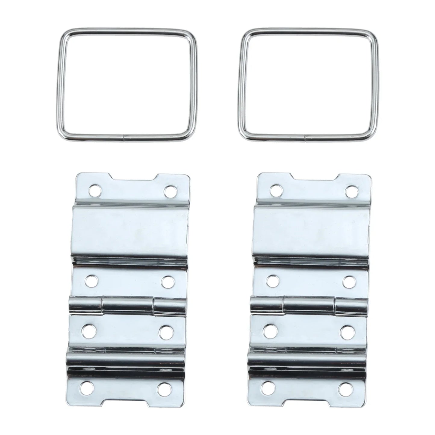 2-Pack Iron Chrome Support Hinges – Toolbox, Cabinet & Luggage