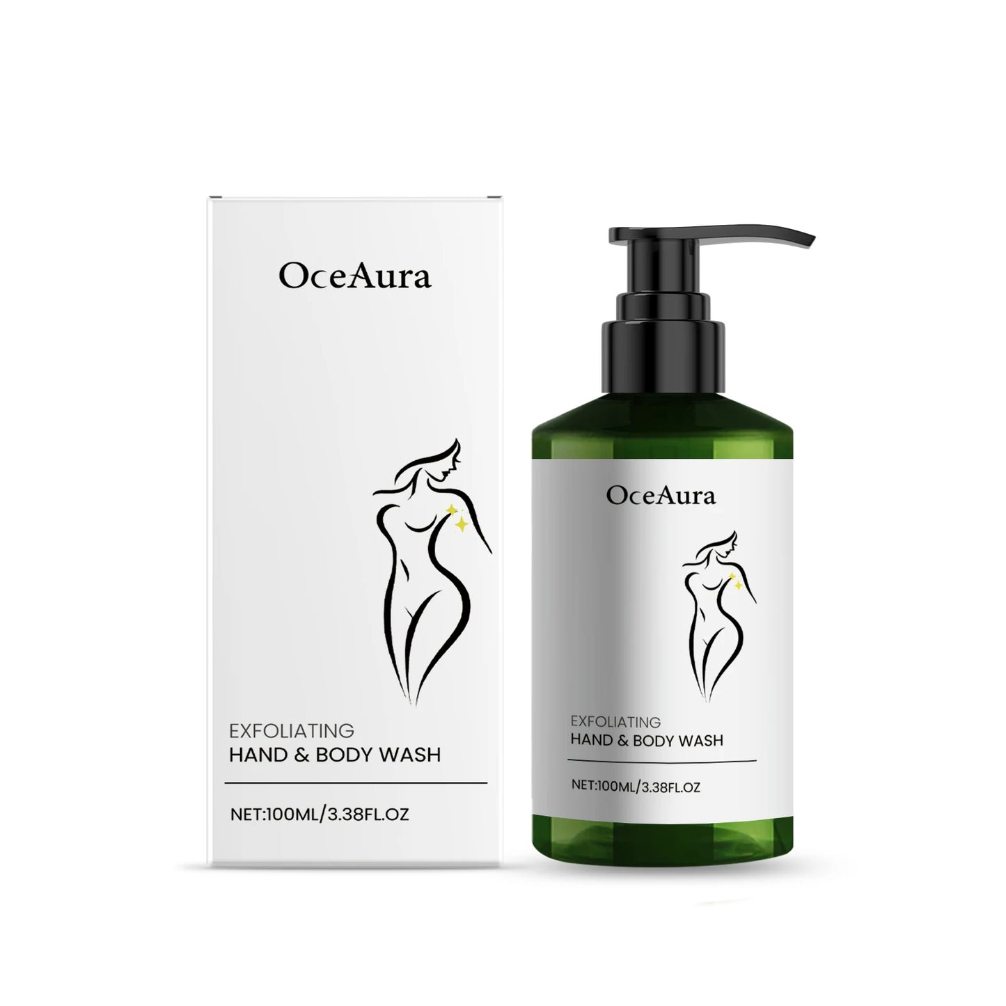 OceAura Rose Shower Gel – Exfoliating & Moisturizing Body Wash