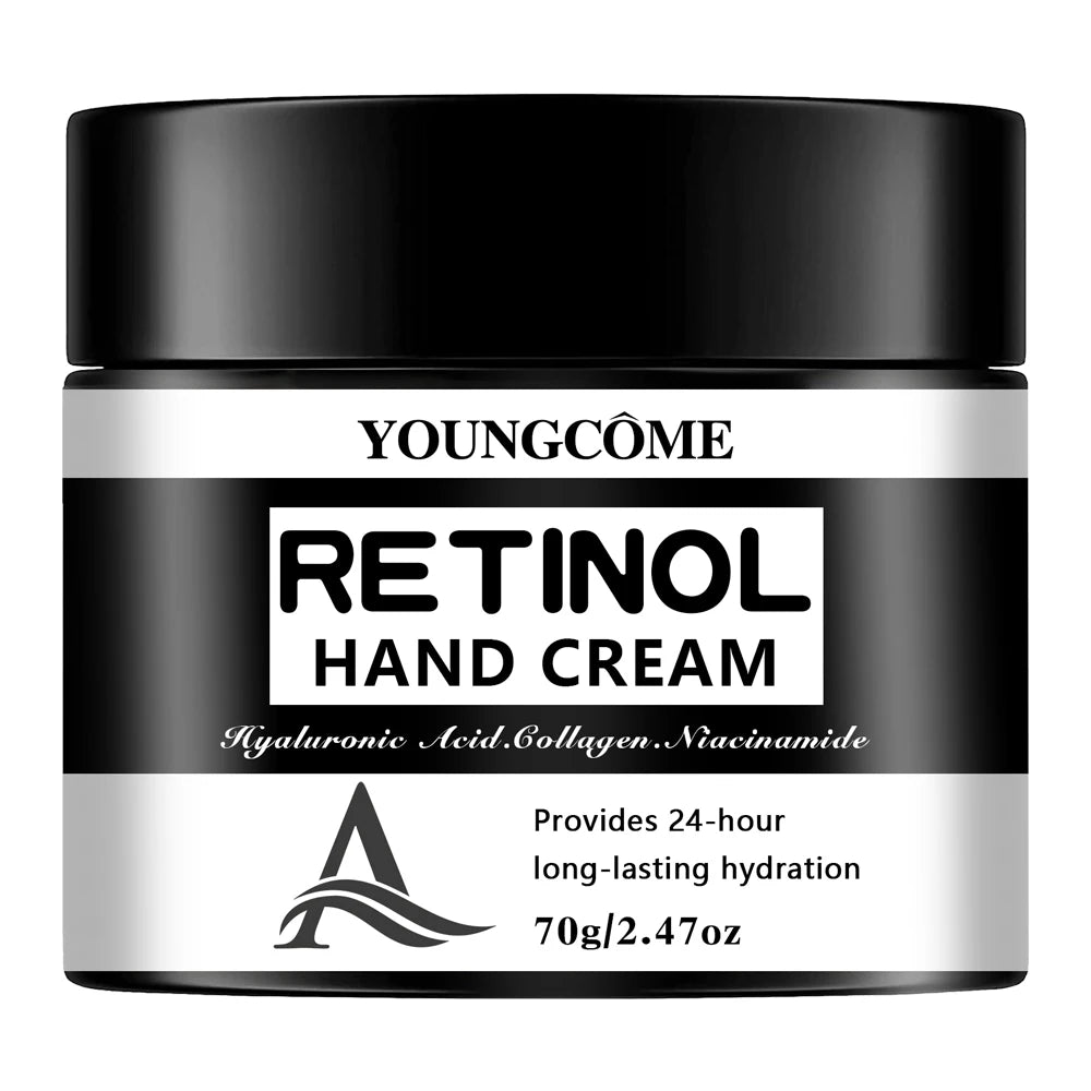 YOUNGCOME Retinol Hand Cream with Hyaluronic Acid & Collagen - 24-Hour Long-Lasting Hydrating Hand Moisturizer 40/70g Peaceful Pleasures Health and Wellness 70g