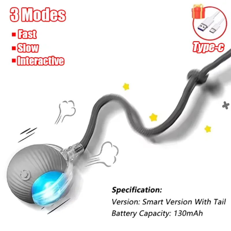 Interactive Pet Ball Toy – Auto Obstacle Avoidance Cat & Dog Interactive Pet Toy Peaceful Pleasures Health and Wellness