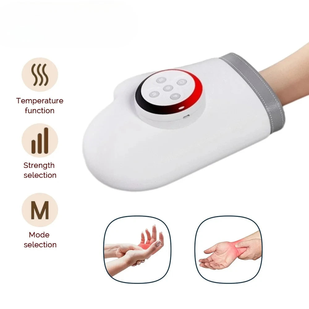 Electric Hand Massager Air Pressure Kneading Wrist Massager Gas-bag Finger Massage Glove Hot Compress Acupoint Finger Masajeador Peaceful Pleasures Health and Wellness