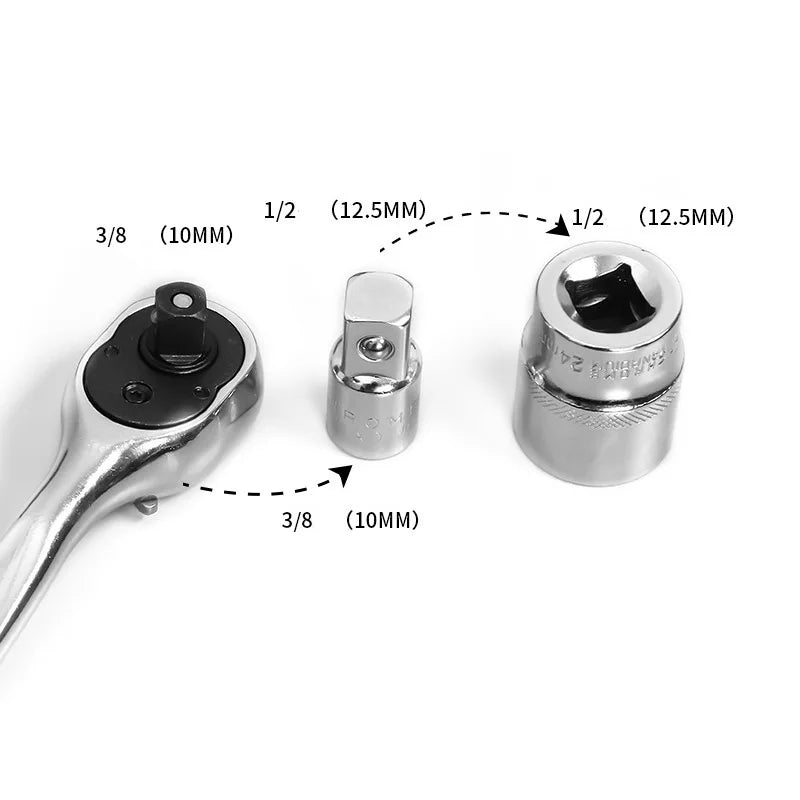 Ratchet Wrench Socket Adapter Converter 1 4 3 8 2 Female Male Drive
