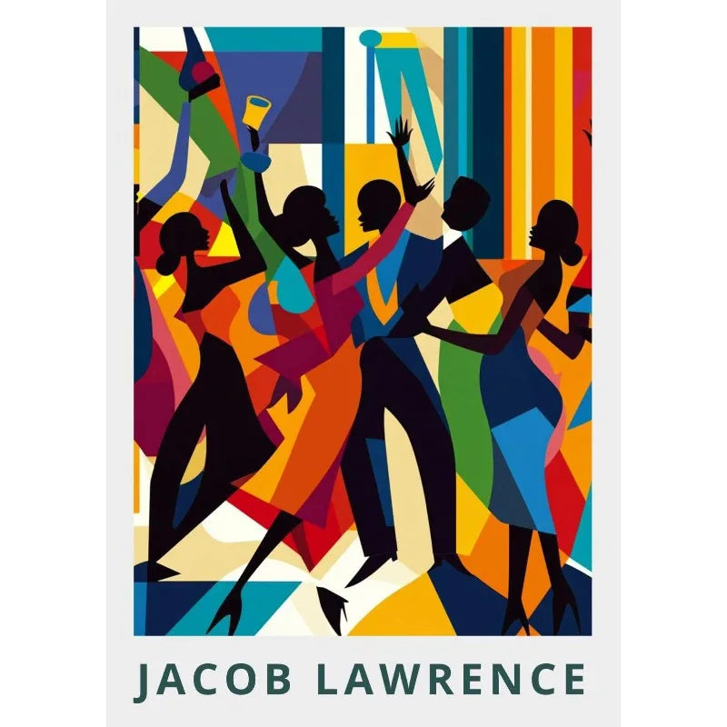 Minimalist Jacob-Lawrence The Migration African American Classic Exhibition Poster Canvas Painting Wall Pictures Home Decor Peaceful Pleasures Health and Wellness 1 40x50cm Unframed