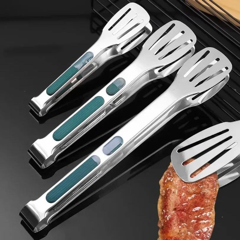 Stainless Steel BBQ Tongs | Silicone Handle 7/9/12 Inch
